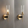 Full copper glass bedside aisle wall lamp