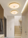 Wood color cream style bedroom ceiling lamp