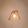 Triangular solid wood chandelier