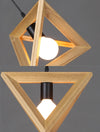 Triangular solid wood chandelier