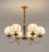 French solid wood fabric chandelier