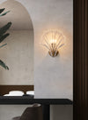 Brass Glass crystalShell Wall Light