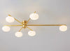 All-copper creative magic bean glass living room ceiling lamp