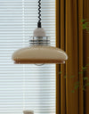 Retractable glass dining pendant light