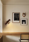 Solid wood LED wall light