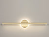 Creative geometric long strip mirror front wall lamp