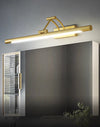 Retractable folding mirror wall lamp