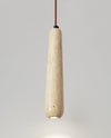 Wabi-sabi style yellow travertine vintage chandelier