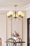 French solid wood fabric chandelier