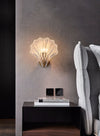 Brass Glass crystalShell Wall Light