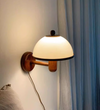 Solid Wood Mushroom Wall Lamp