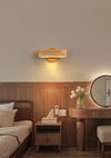 Solid wood LED wall light