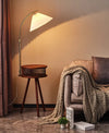 Retro solid wood floor lamp