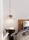 Vintage solid wood yellow travertine bedroom bedside chandelier