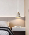 Japanese style micro cement bedroom bedside chandelier