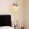 French retro glass bedroom bedside corridor wall lamp