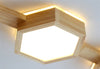 Creative solid wood LED ceiling lamp