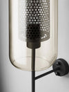 Retro bedside glass long pole wall lamp