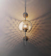 Retro bedside glass long pole wall lamp