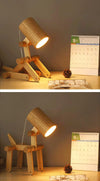 Japanese style log creative table lamp