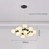 Nordic glass round ball personality chandelier