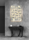 Creative art rhombus background wall light