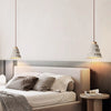 Japanese style micro cement bedroom bedside chandelier