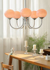 Cream Bauhaus Glass Chandelier