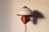 Solid Wood Mushroom Wall Lamp