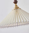 Vintage solid wood pleated bedside wall lamp