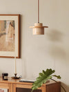 Vintage solid wood yellow travertine bedroom bedside chandelier