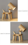 Japanese style log creative table lamp