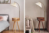 Retro solid wood floor lamp