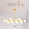 Nordic glass round ball personality chandelier