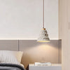 Japanese style micro cement bedroom bedside chandelier