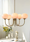 Cream Bauhaus Glass Chandelier