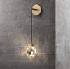 Nordic copper glass bedroom wall lamp