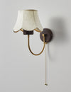 Vintage solid wood bedroom wall lamp