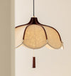 Medieval style solid wood fabric chandelier