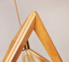 Triangular solid wood chandelier