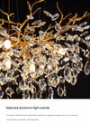 French creative branch crystal living room and dining room chandelier