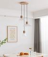 Japanese style log wind glass chandelier