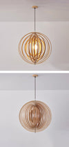 Japanese style rotating ring chandelier