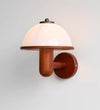 Solid Wood Mushroom Wall Lamp