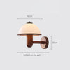 Solid Wood Mushroom Wall Lamp