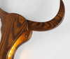 Solid wood cow head aisle wall lamp