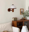 Solid Wood Mushroom Wall Lamp