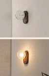 Solid wood crack glass aisle wall lamp