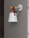 Nordic personalized leather belt bedroom wall lamp