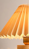 Japanese style pleated bedside table lamp